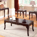 Cheshire Dark Cherry 3 Pc. Coffee Table Set Table Set FOA East