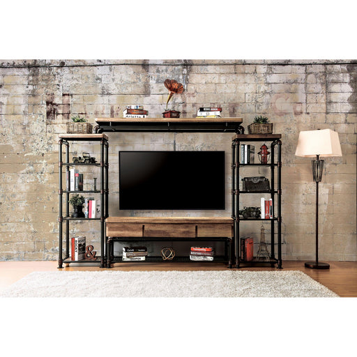 Kebbyll Antique Black/Natural Tone 60" TV Stand TV Stand FOA East