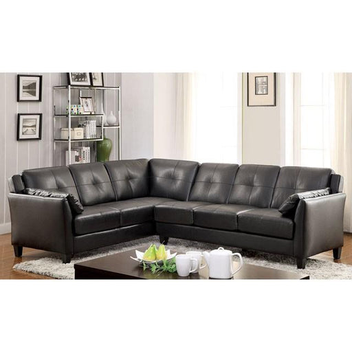PEEVER Black Sectional, Black (K/D) Sectional FOA East