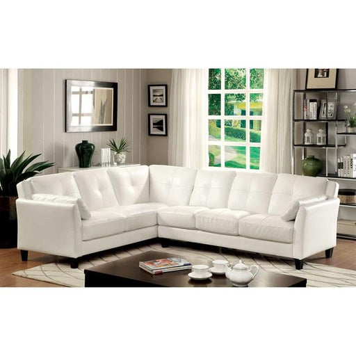 PEEVER White Sectional, White (K/D) Sectional FOA East