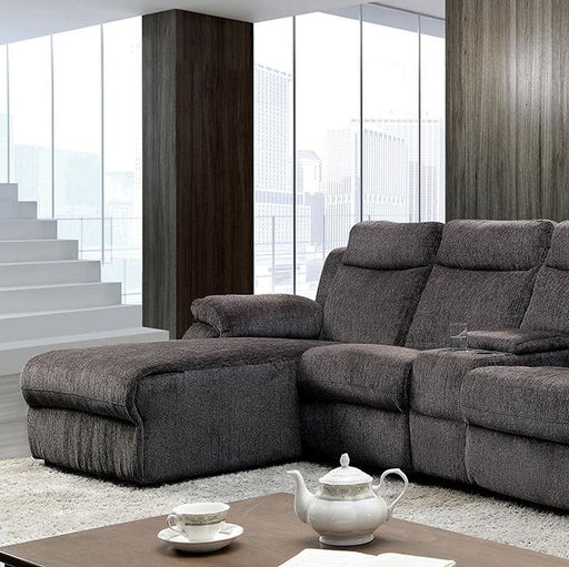 Kamryn Brown Sectional, Gray Sectional FOA East