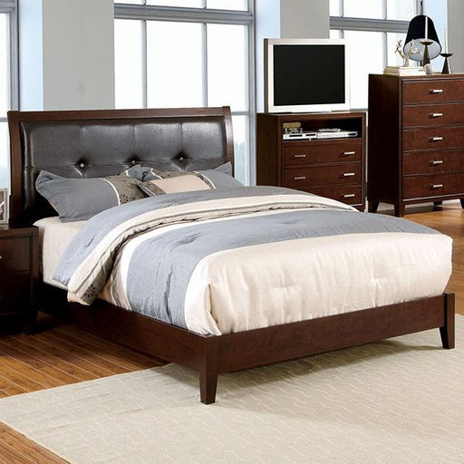 Enrico I Brown Cherry Queen Bed Bed FOA East