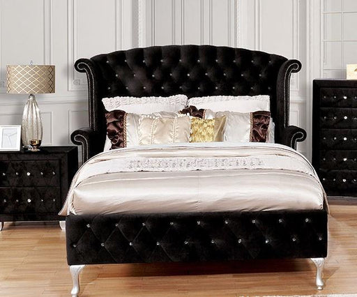 Alzire Black Queen Bed Bed FOA East