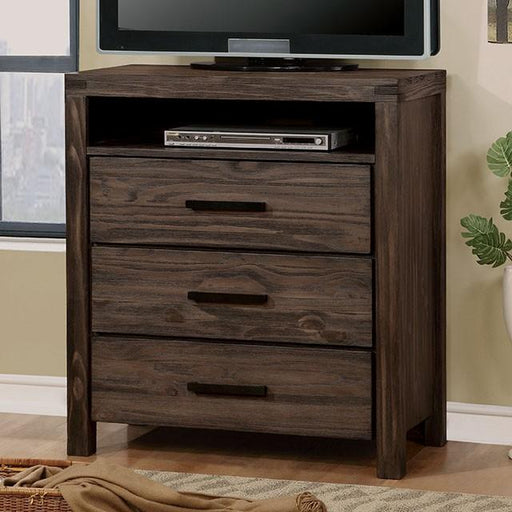 Rexburg Wire-Brushed Rustic Brown Media Chest Media Chest FOA East