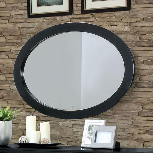 LENNART II Black Oval Mirror Mirror FOA East