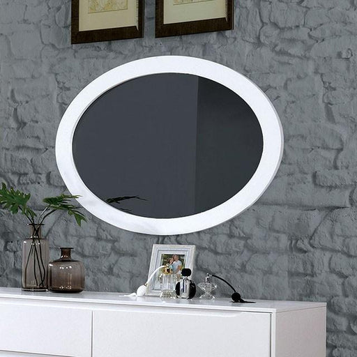 LENNART II White Oval Mirror Mirror FOA East