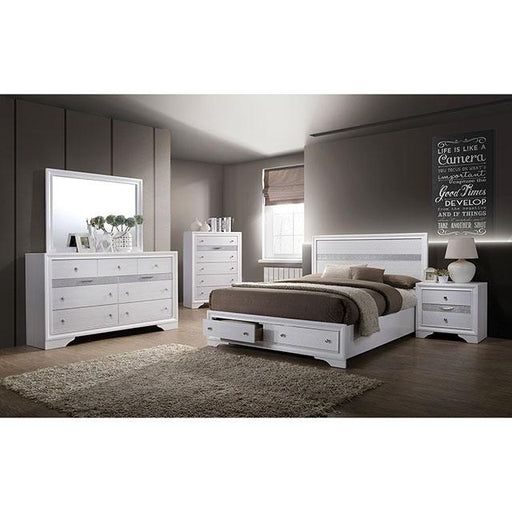 Chrissy White Queen Bed Bed FOA East