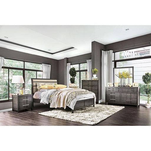 Berenice Gray/Beige Cal.King Bed Bed FOA East