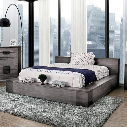 Janeiro Gray Queen Bed Bed FOA East