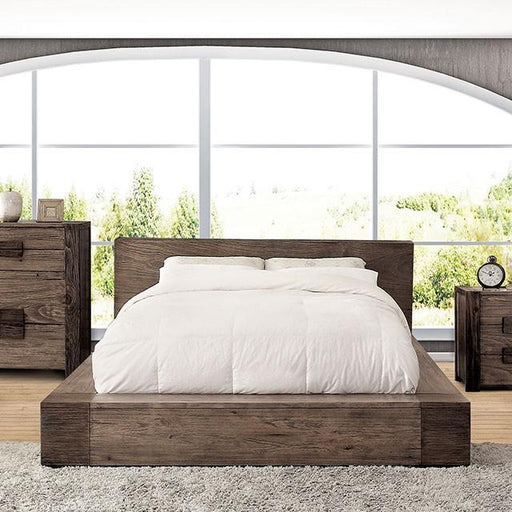 JANEIRO Rustic Natural Tone Queen Bed Bed FOA East