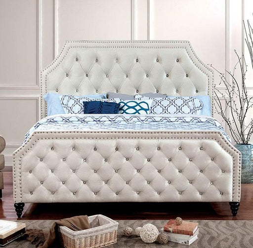 CLAUDINE Beige Cal.King Bed Bed FOA East
