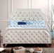 CLAUDINE Beige Cal.King Bed Bed FOA East