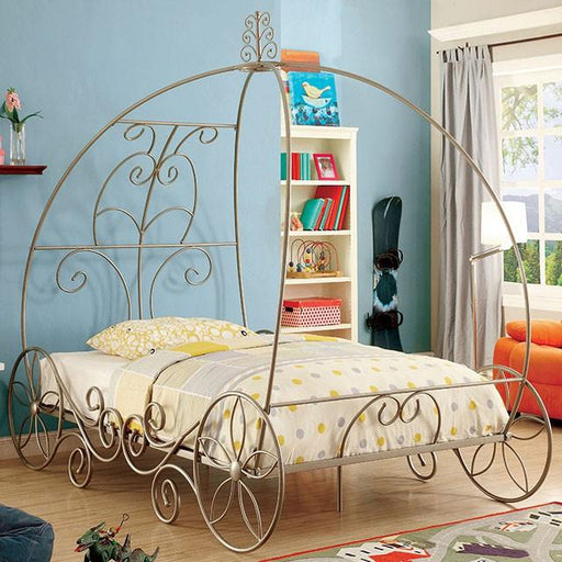 ENCHANT Champagne/White Twin Bed Bed FOA East
