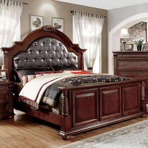 Esperia Brown Cherry Cal.King Bed Bed FOA East