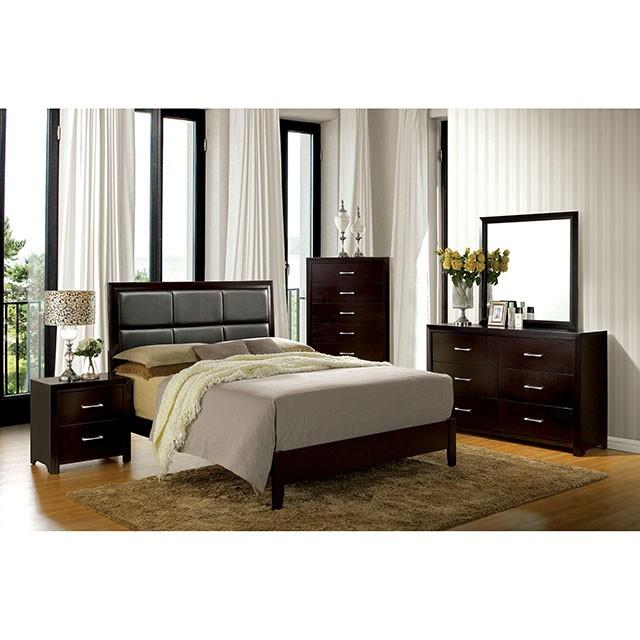 JANINE Espresso Cal.King Bed Bed FOA East
