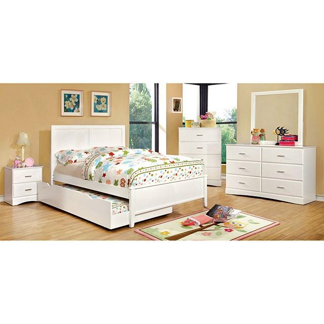 PRISMO White Twin Bed Bed FOA East