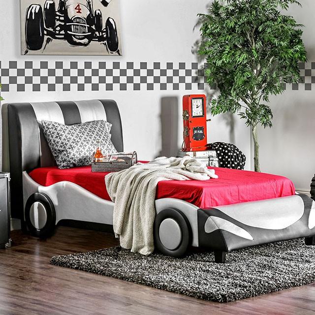 SUPER RACER Silver/Black Full Bed Bed FOA East