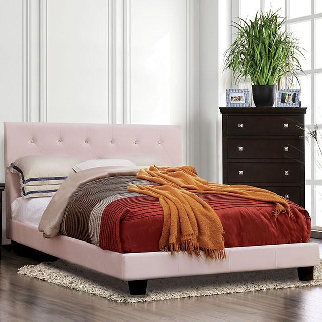 Velen Blush Pink Twin Bed Bed FOA East