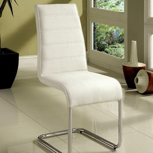 Mauna White Side Chair Dining Chair FOA East