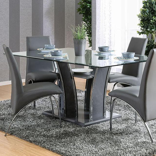 Glenview I Gray/Chrome Dining Table Dining Table FOA East
