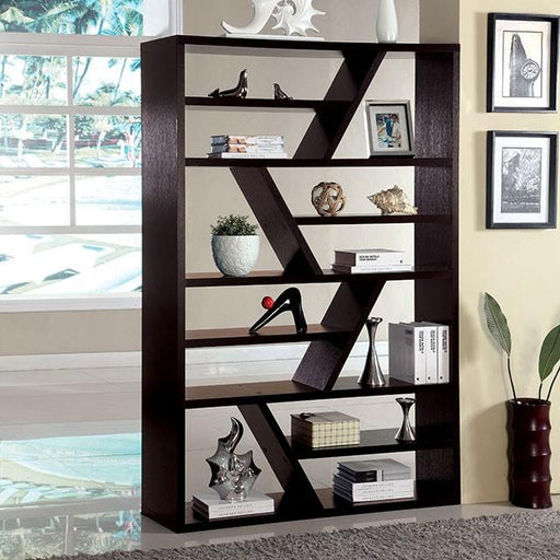 Kamloo Espresso Display Shelf Bookcase FOA East