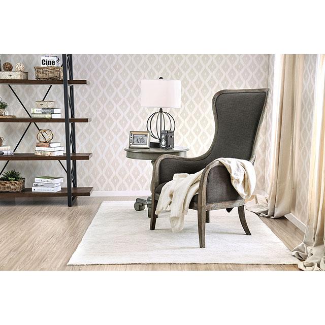 Charlottestown Gray Accent Chair Accent Chair FOA East