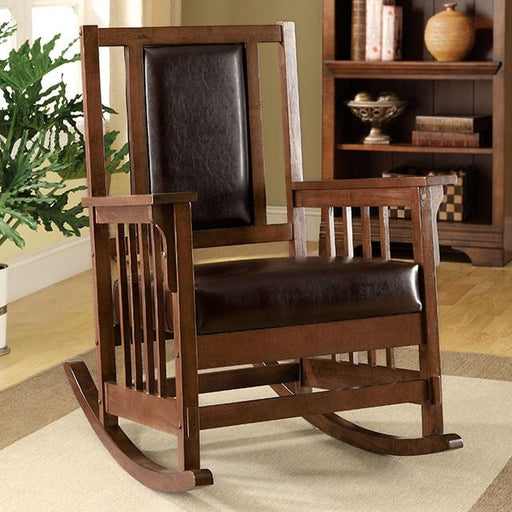 Apple Valley Espresso/Walnut Accent Chair Accent Chair FOA East