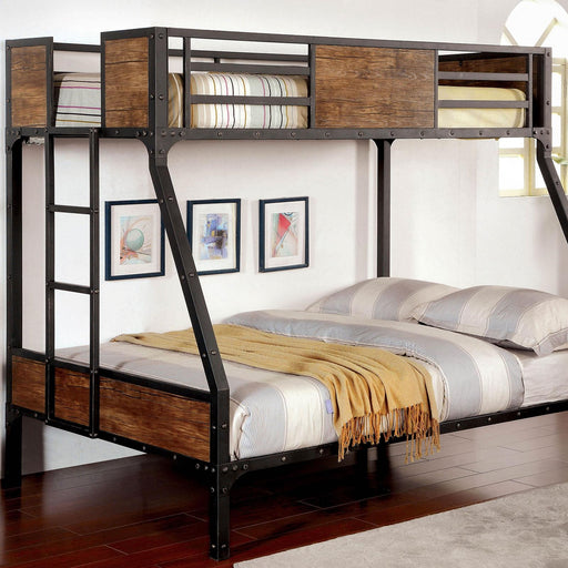 CLAPTON Black Twin/Full Bunk Bed Bunk Bed FOA East