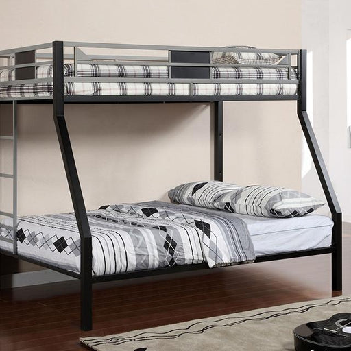 Clifton Silver/Gun Metal Twin/Full Bunk Bed Bunk Bed FOA East
