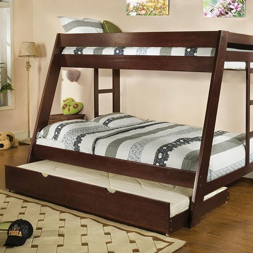Arizona Dark Walnut Twin/Full Bunk Bed Bunk Bed FOA East