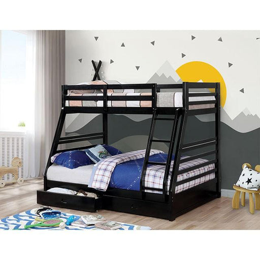 California Iv Black Twin/Full Bunk Bed Bunk Bed FOA East
