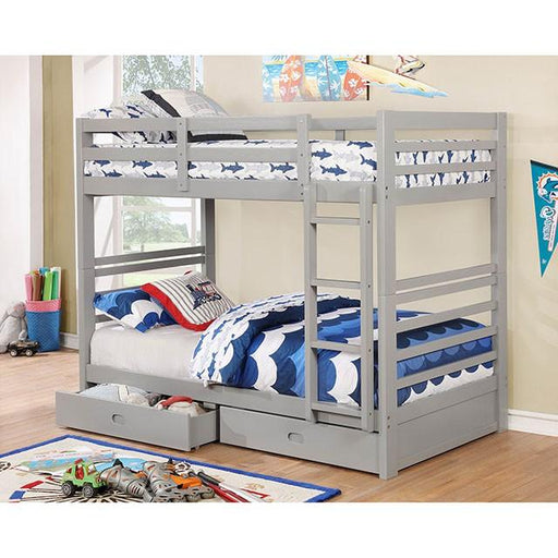 California IV Gray Twin/Twin Bunk Bed Bunk Bed FOA East