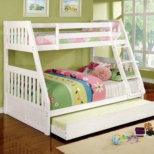 CANBERRA II White Twin/Full Bunk Bed Bunk Bed FOA East