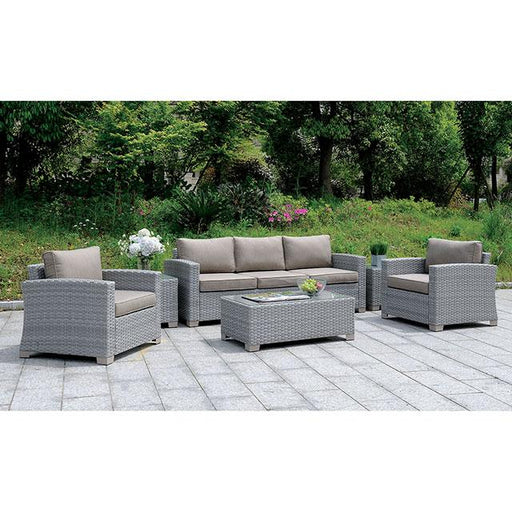 Brindsmade Gray/Brown 6.PC Set w/ Coffee Table & 2 End Tables Outdoor Seating FOA East