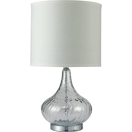Donna Clear 15"H Glass Clear Table Lamp Table Lamp FOA East