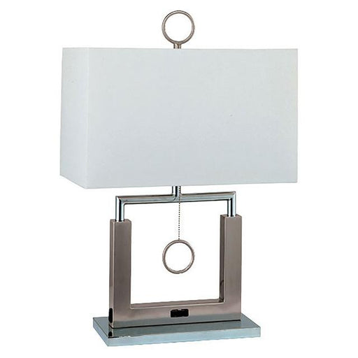 Jessica Brushed Steel 17"H Steel Table Lamp Table Lamp FOA East