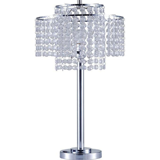 Kaitlyn Chrome 12"H Crystal Chrome Table Lamp Table Lamp FOA East