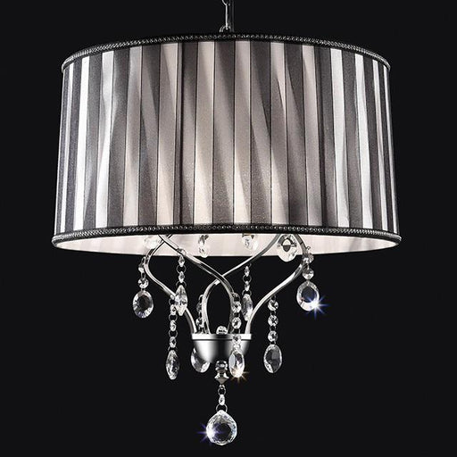 Arya Black/Chrome Ceiling Lamp, Hanging Crystal Ceiling Lamp FOA East