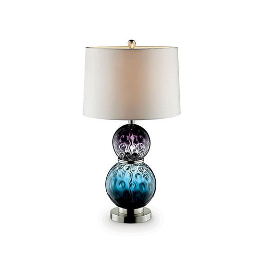 Camila Purple/Blue 27.5"H Glass Table Lamp Table Lamp FOA East