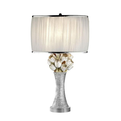 Simone White/Silver Table Lamp Table Lamp FOA East