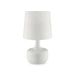 Farah White 17"H Glossy White Table Lamp Table Lamp FOA East