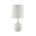Edie White 23.5"H Glossy White Table Lamp Table Lamp FOA East