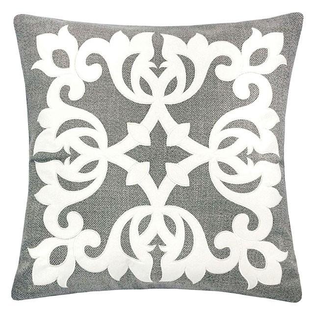 Trudy Silver 20" X 20" Pillow, Silver Pillow FOA East