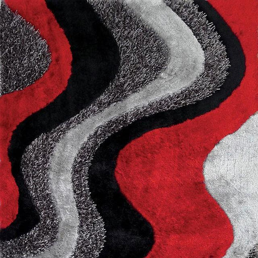 Vancouver Black/Gray/Red 5' X 7' Area Rug Rug FOA East