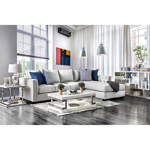Ornella Light Gray/Blue Sectional Sectional FOA East