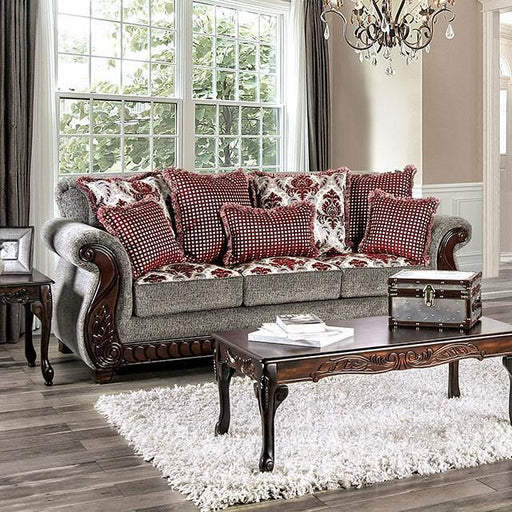Whitland Light Gray/Red Sofa Sofa FOA East