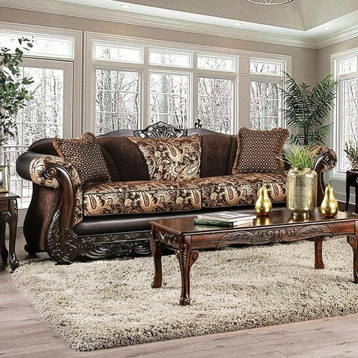 Newdale Brown/Gold Sofa Sofa FOA East