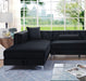 Amie Glam Black Sectional w/ Storage Sectional FOA East