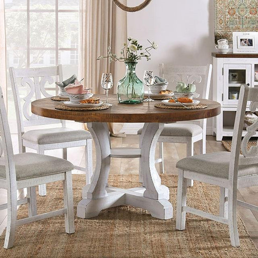 Auletta Transitional Round Dining Table Dining Table FOA East