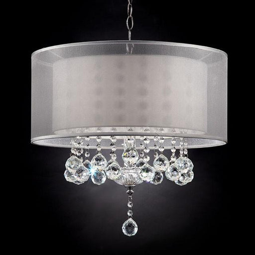 19"H Ceiling Lamp, Hanging Crystal Lamp FOA East